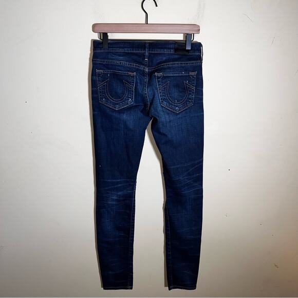TRUE RELIGION Halle mid rise super distressed skinny jeans 26 - Picture 8 of 8
